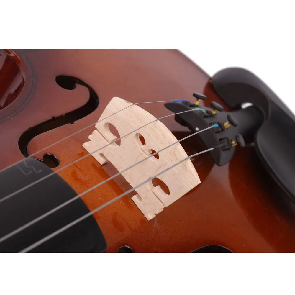 4/4 Natural Color Violin Solid Wood Violin Set with Case Bow