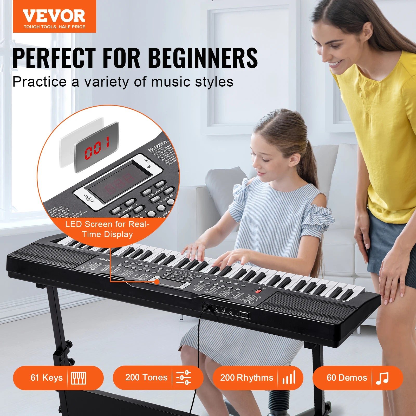 VEVOR 61 Key Digital Keyboard Piano