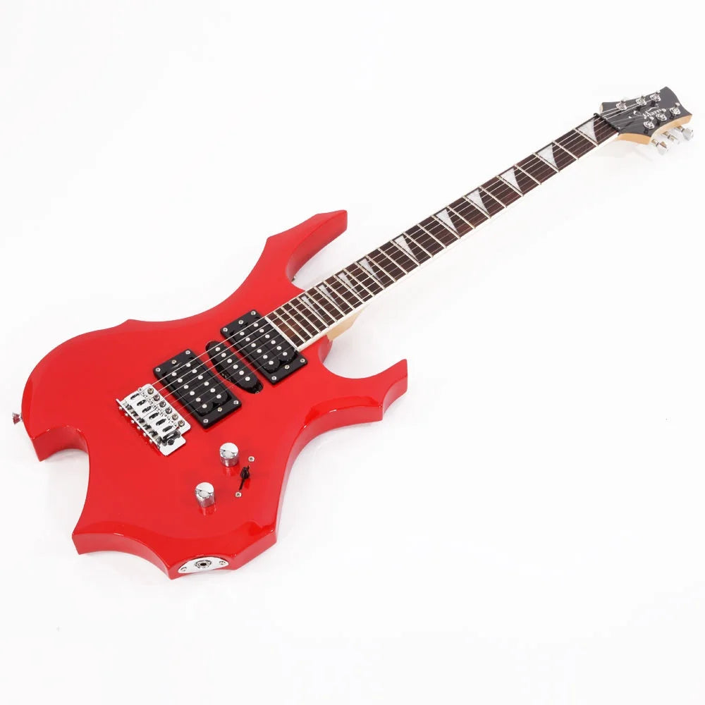 Red Flame Shaped Electric Guitar