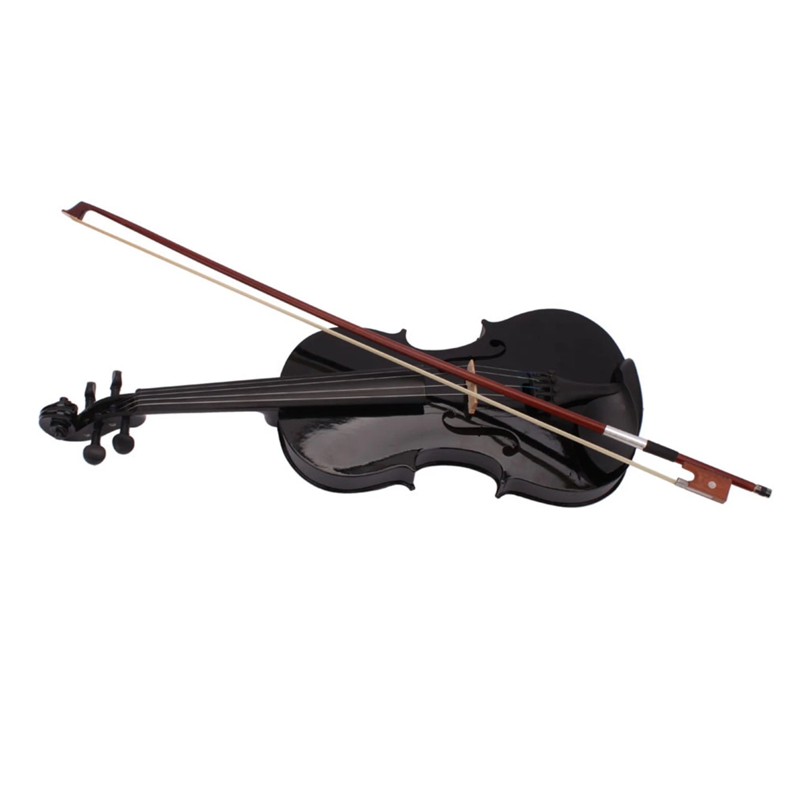 New 4/4 Acoustic Violin Case Bow Rosin Black