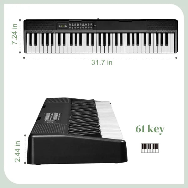 61 Key Folding Keyboard Piano Bluetooth