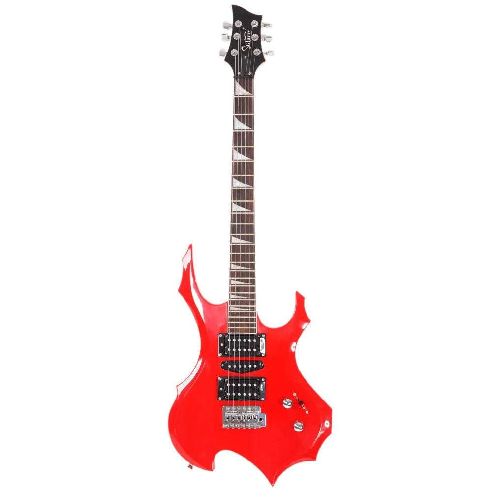 Red Flame Shaped Electric Guitar