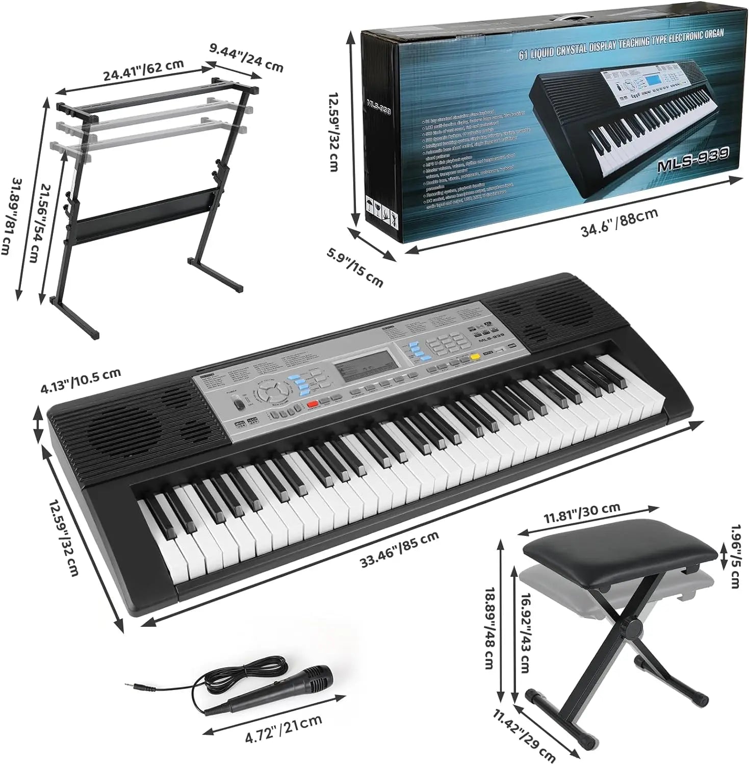 61 Key Keyboard Piano