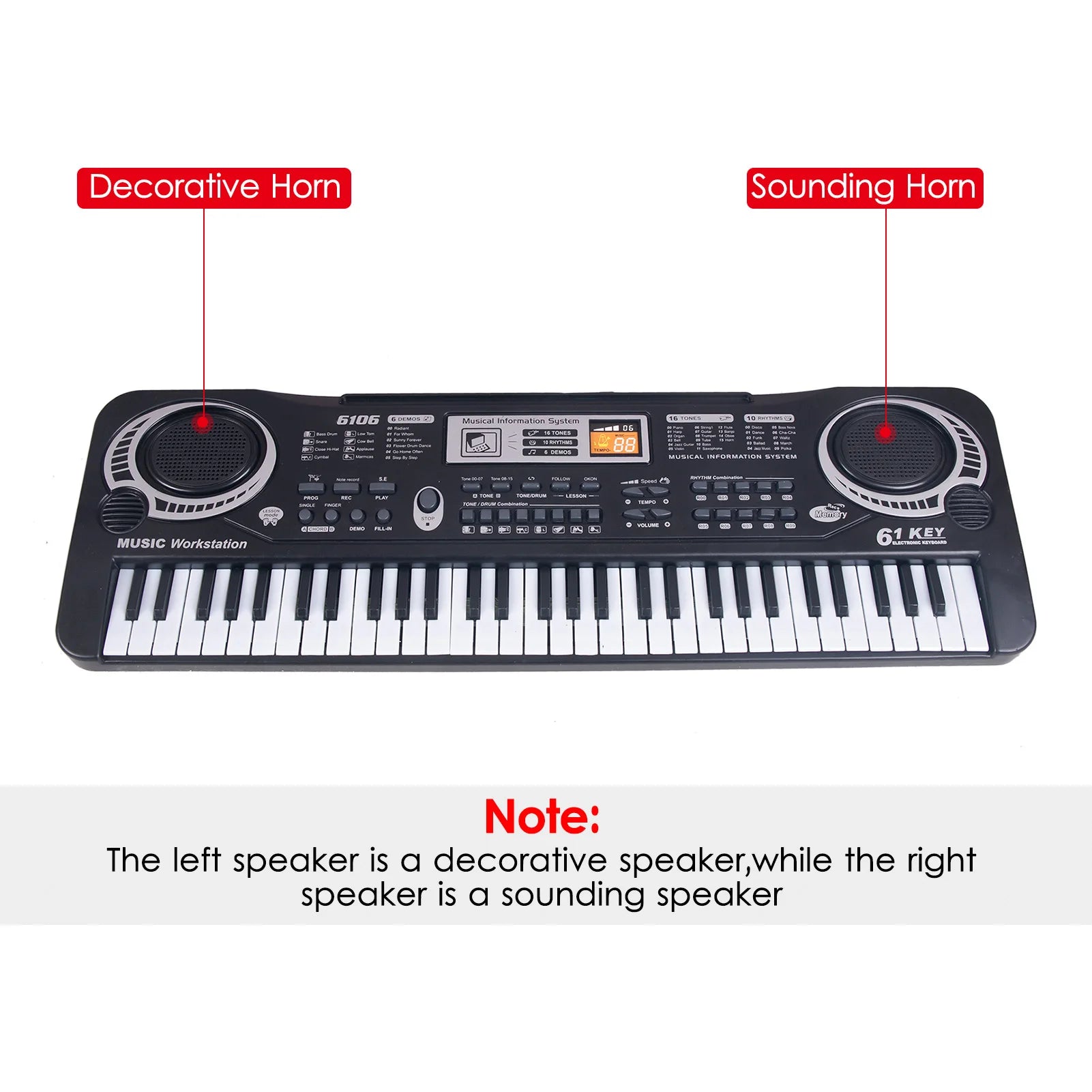 US 61‑Key Electric Digital Key Board Piano