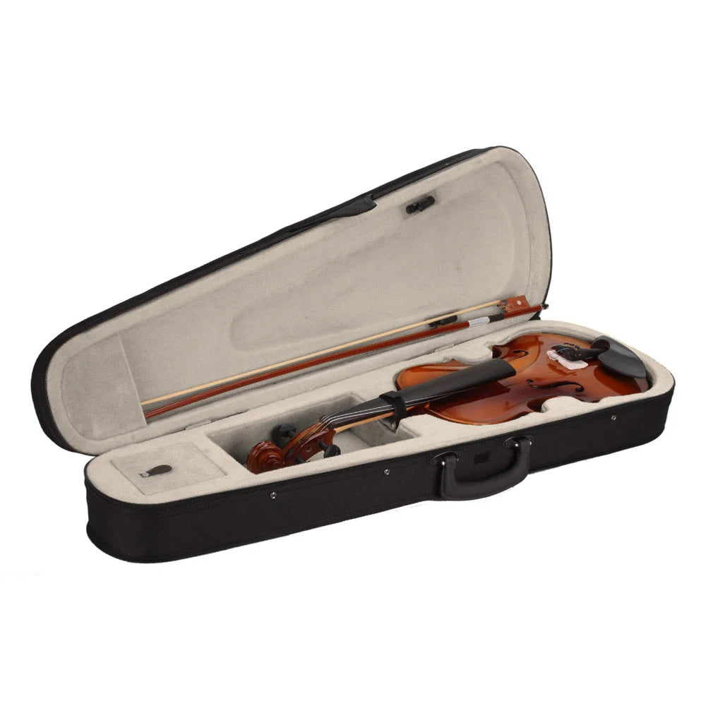 4/4 Natural Color Violin Solid Wood Violin Set with Case Bow
